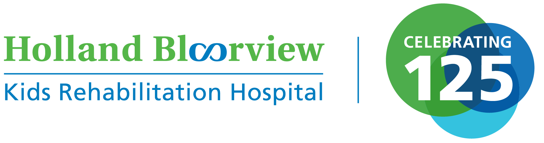 Holland Bloorview Kids Rehabilitation Hospital and Celebrating 125 logo